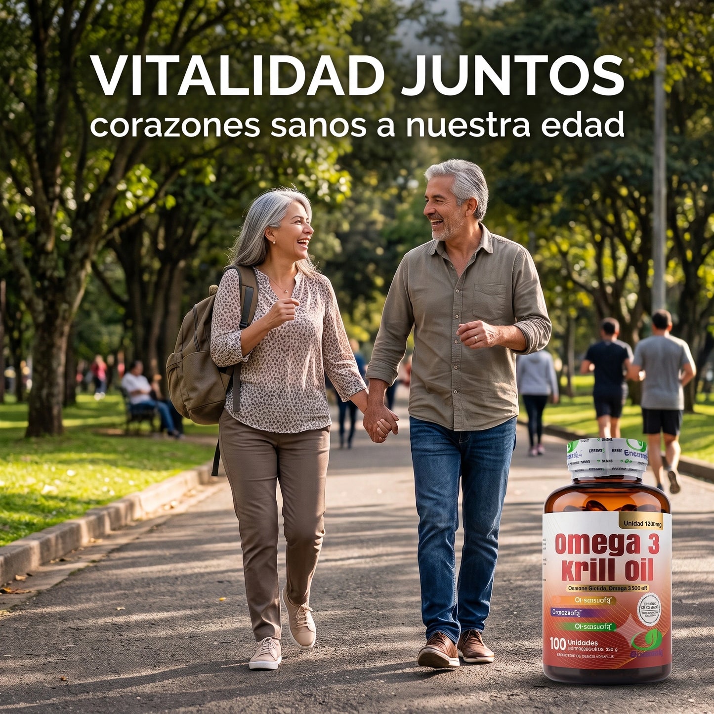 Omega 3 Krill Oil 1300mg · 100 Cápsulas · Astaxantina + Fosfolípidos